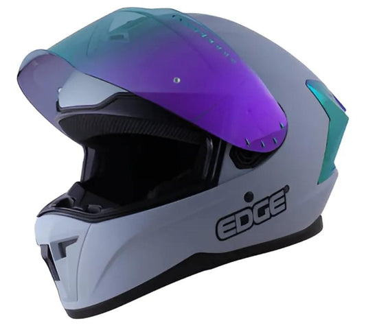 CASCO INTEGRAL EDGE EXTREME GRIS VISOR MORADO