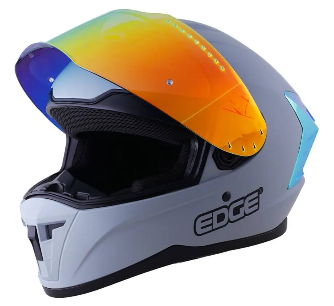 CASCO INTEGRAL EDGE EXTREME GRIS VISOR AMARILLO