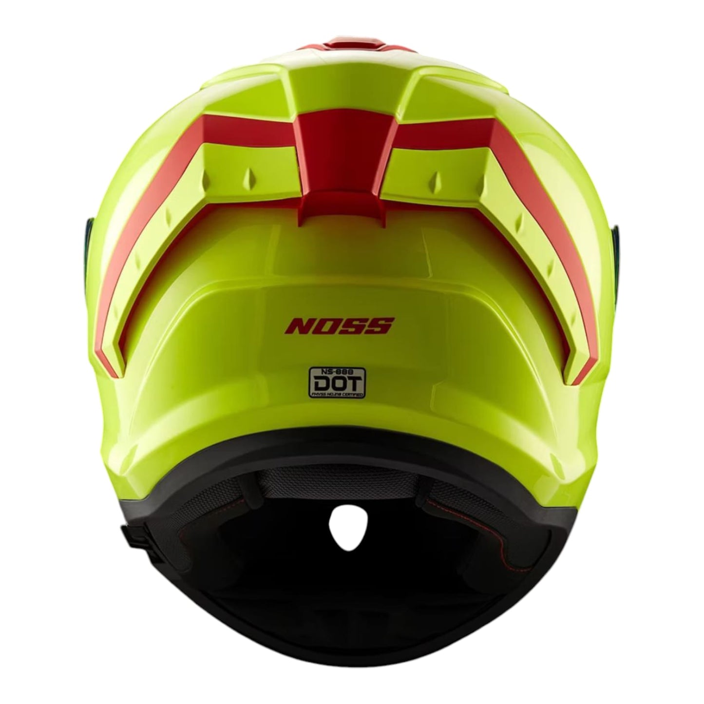 CASCO INTEGRAL NOSS NS 888 AMARILLO-ROJO