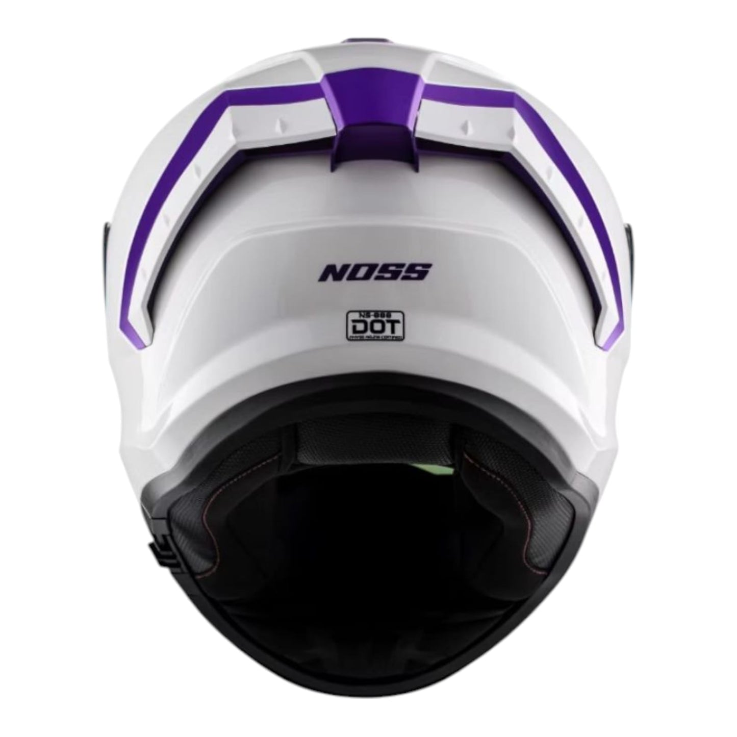 CASCO INTEGRAL NOSS NS 888 BLANCO BRILLOSO-MORADO