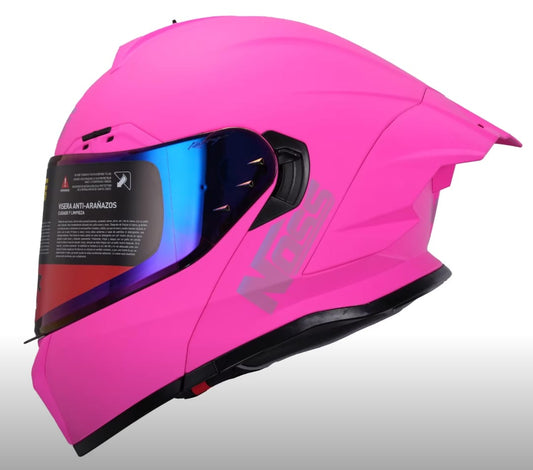 CASCO ABATIBLE NOSS NX90 ROSA MATE