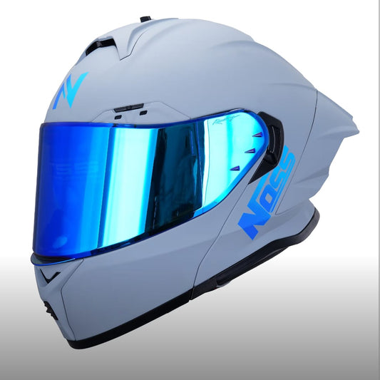 CASCO ABATIBLE NOSS NX90 AZUL MATE