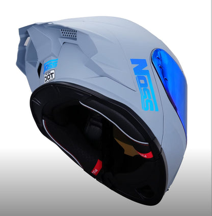 CASCO ABATIBLE NOSS NX90 AZUL MATE
