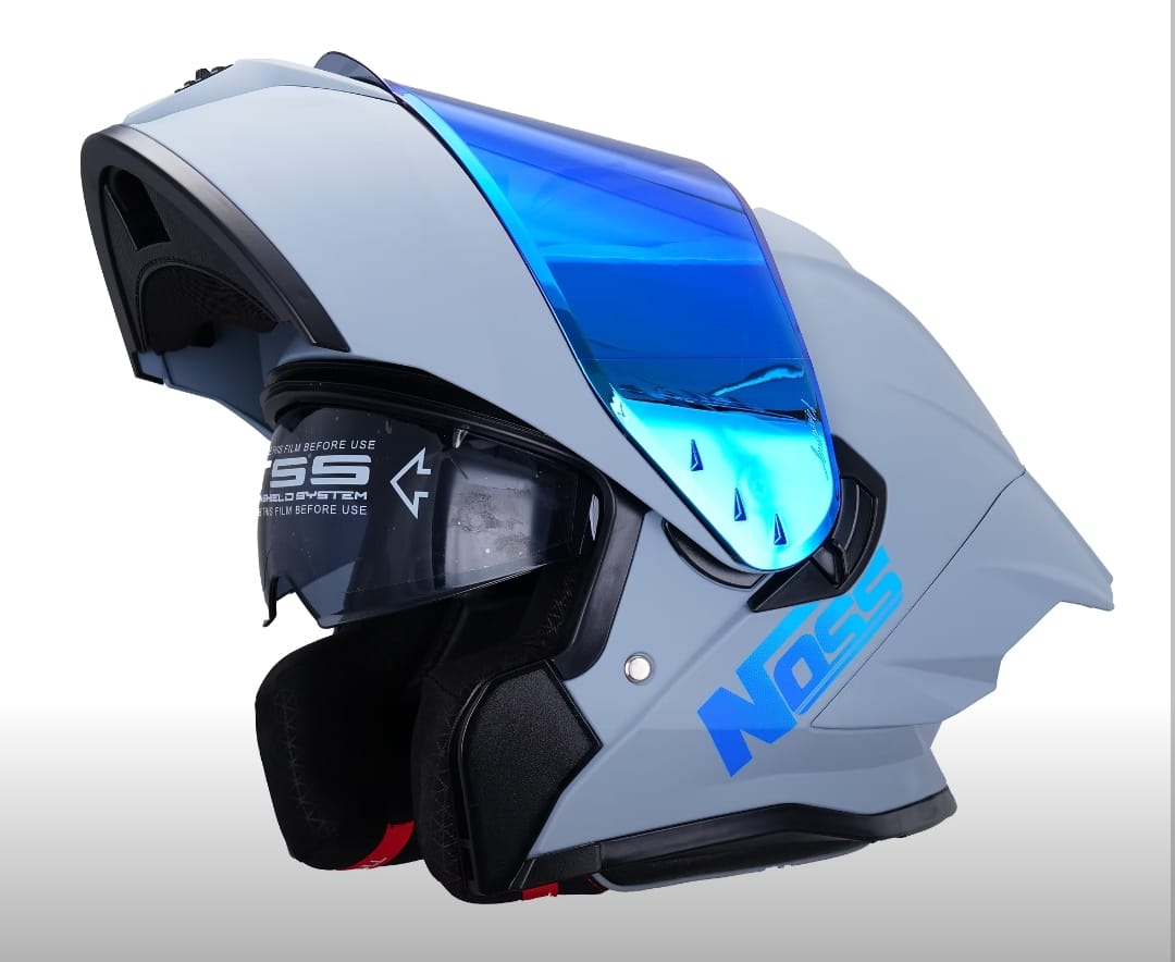 CASCO ABATIBLE NOSS NX90 AZUL MATE