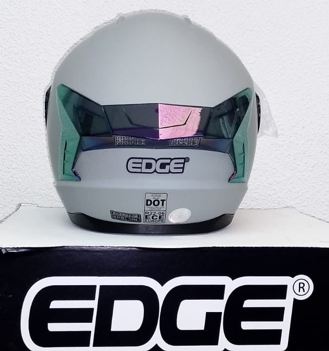 CASCO INTEGRAL EDGE EXTREME GRIS VISOR MORADO