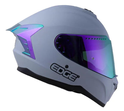 CASCO INTEGRAL EDGE EXTREME GRIS VISOR MORADO