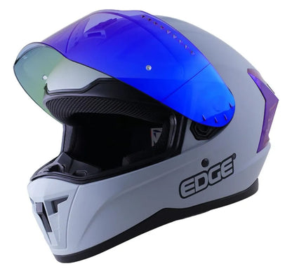 CASCO INTEGRAL EDGE EXTREME GRIS VISOR AZUL