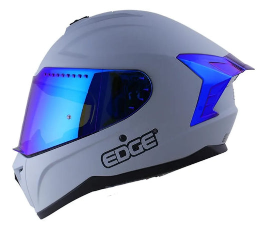 CASCO INTEGRAL EDGE EXTREME GRIS VISOR AZUL
