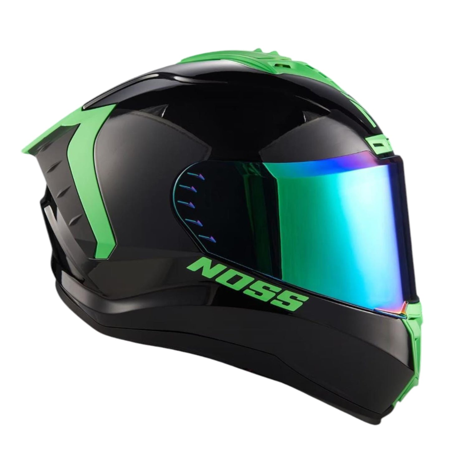 CASCO INTEGRAL NOSS NS 888 NEGRO-VERDE