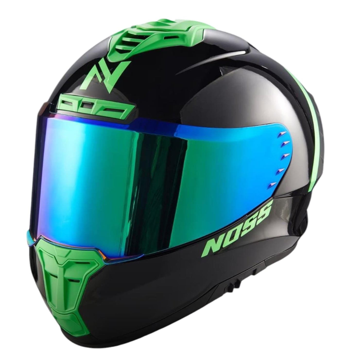 CASCO INTEGRAL NOSS NS 888 NEGRO-VERDE
