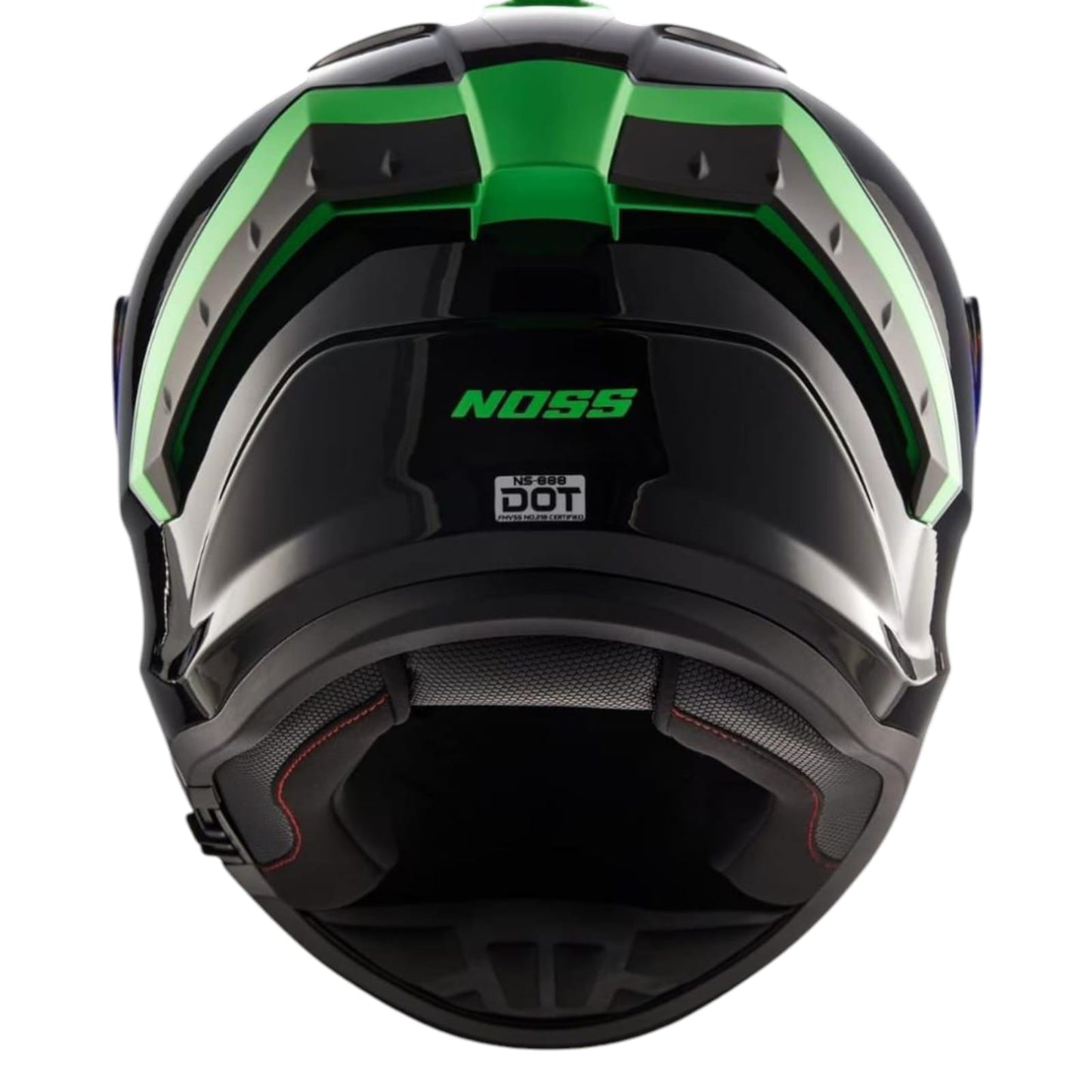 CASCO INTEGRAL NOSS NS 888 NEGRO-VERDE