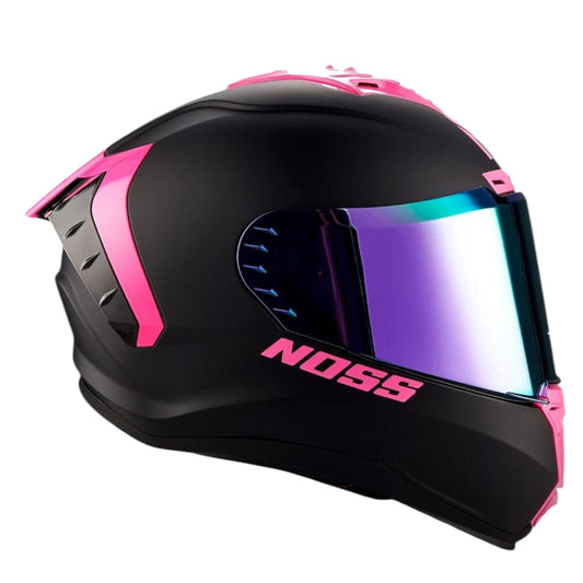 CASCO INTEGRAL NOSS NS 888 NEGRO-ROSA