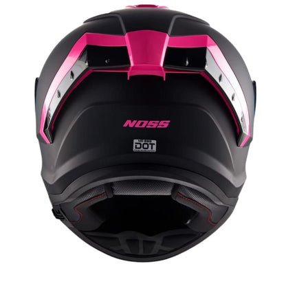 CASCO INTEGRAL NOSS NS 888 NEGRO-ROSA