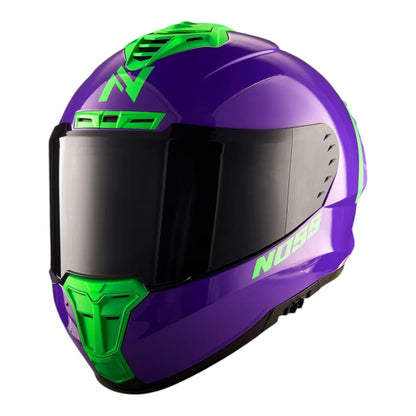 CASCO INTEGRAL NOSS NS 888 MORADO-VERDE