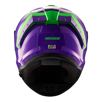 CASCO INTEGRAL NOSS NS 888 MORADO-VERDE