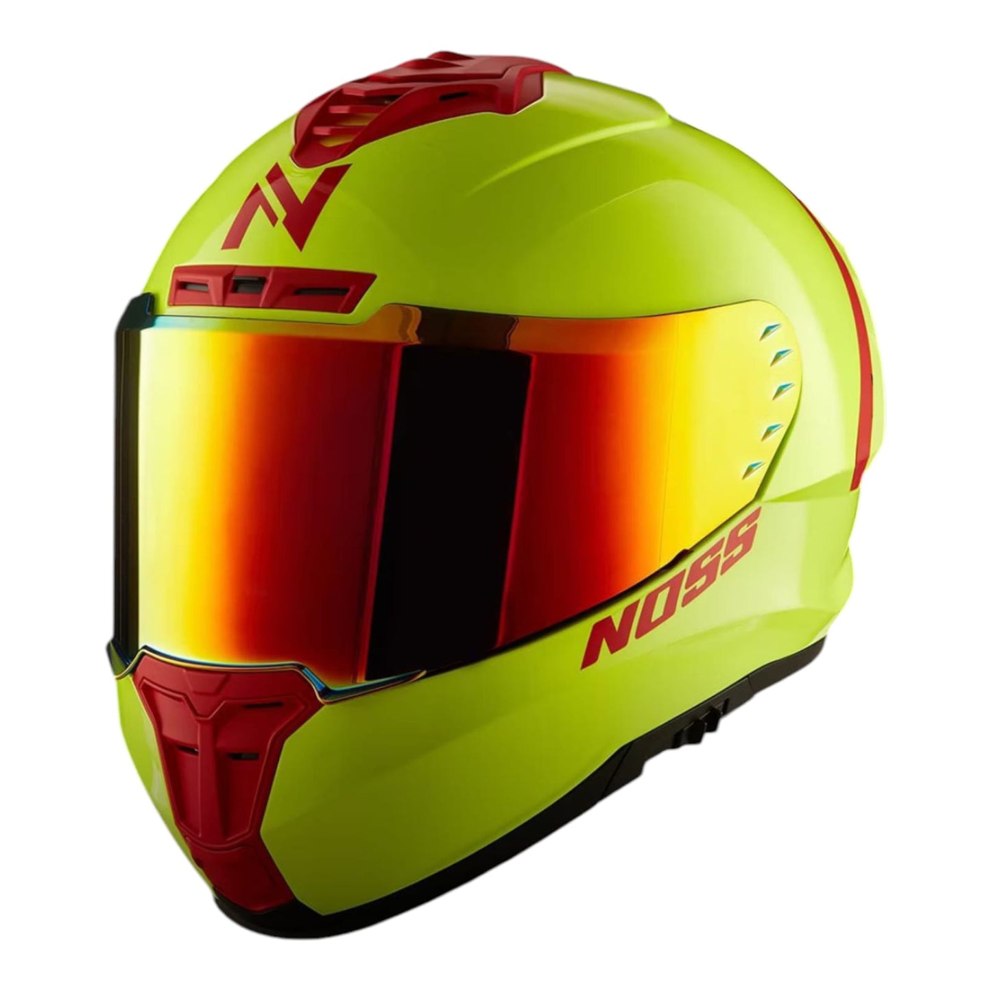 CASCO INTEGRAL NOSS NS 888 AMARILLO-ROJO