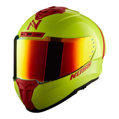 CASCO INTEGRAL NOSS NS 888 AMARILLO-ROJO