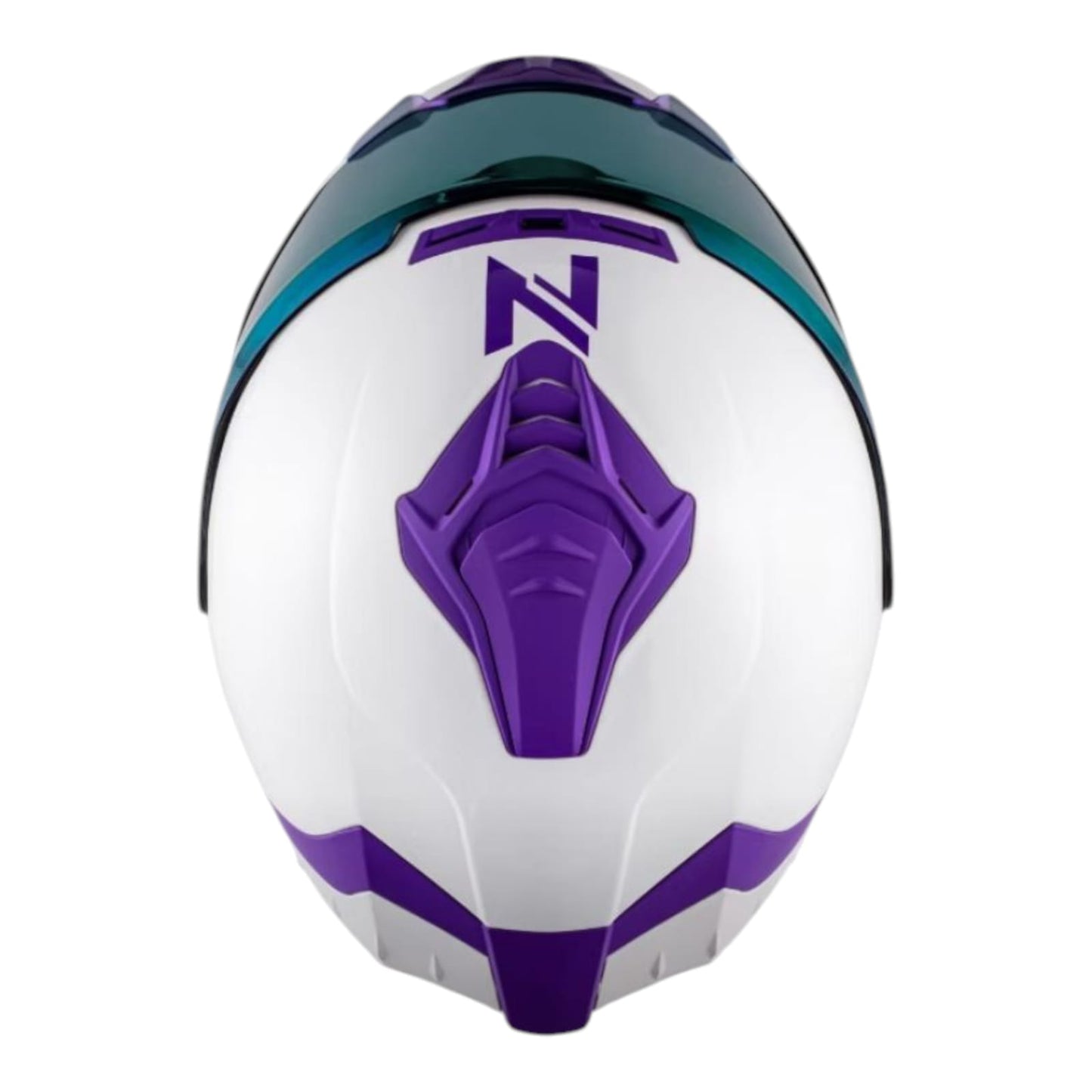 CASCO INTEGRAL NOSS NS 888 BLANCO BRILLOSO-MORADO